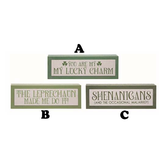 Shenanigans Block Tabletop Decor, Styles Vary/Sold Individually