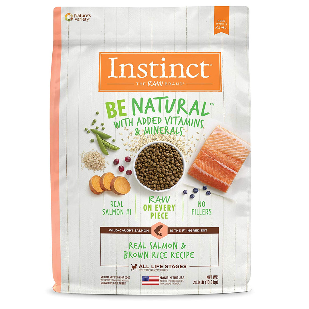 Instinct Be Natural Real Salmon & Brown Rice Recipe Dog Food, 24 LB