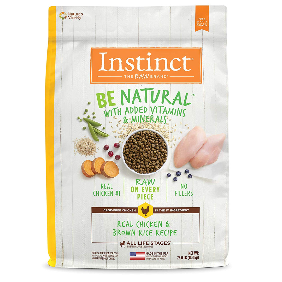 Instinct Be Natural Real Chicken & Brown Rice Recipe Dog Food, 25 LB