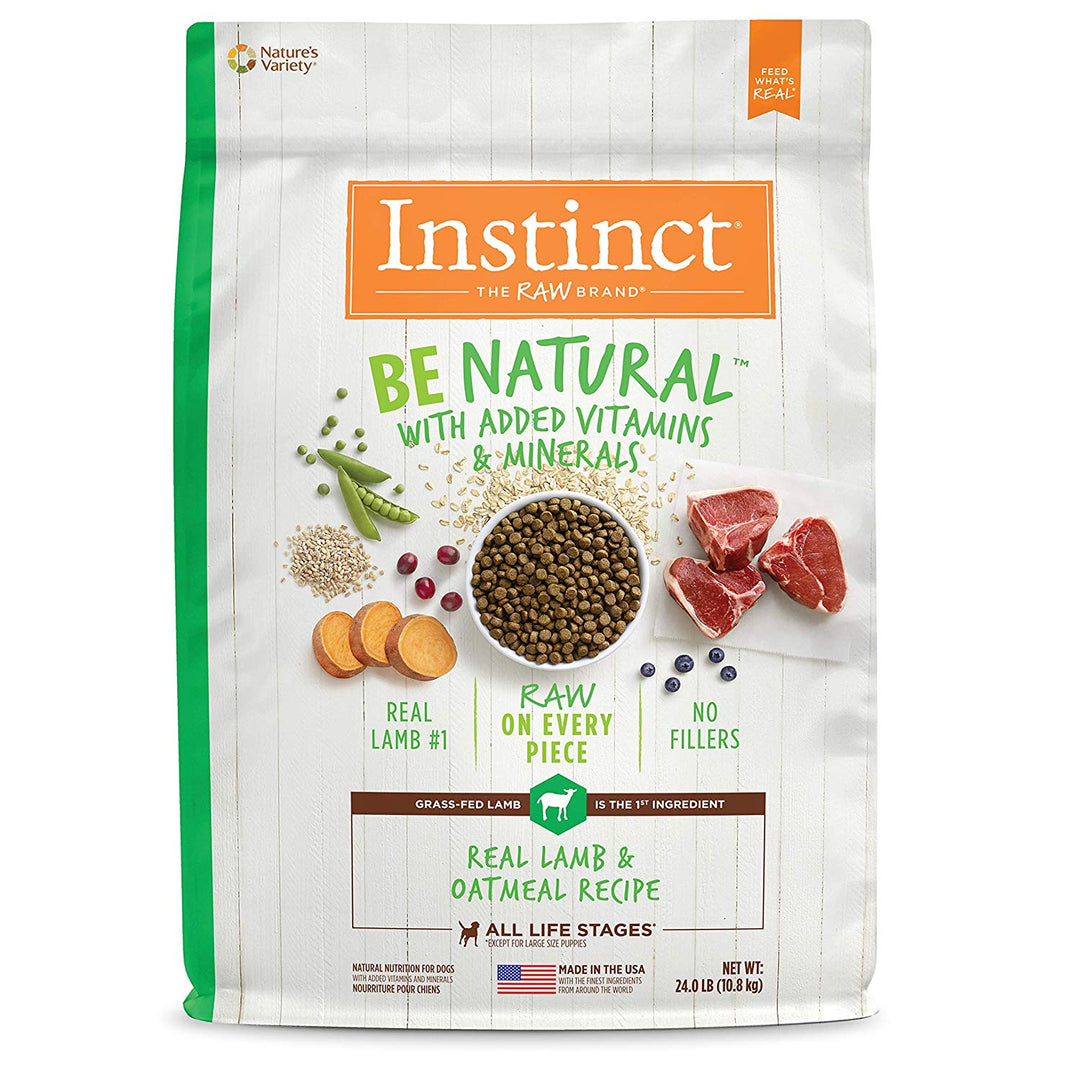 Instinct Be Natural Real Lamb & Oatmeal Recipe Dog Food, 24 LB