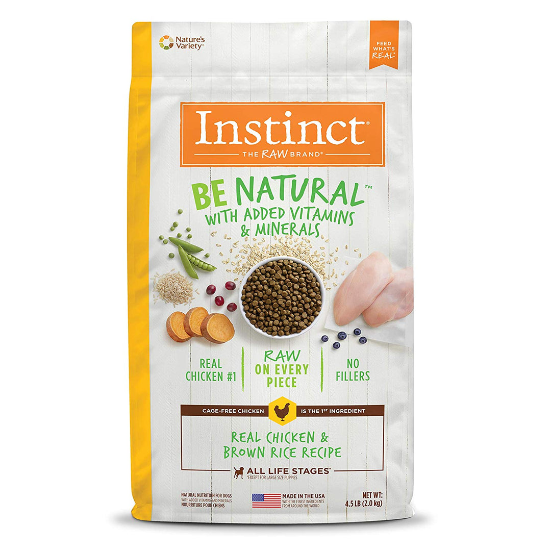 Instinct Be Natural Real Chicken & Brown Rice Recipe Dog Food, 4.5 LB