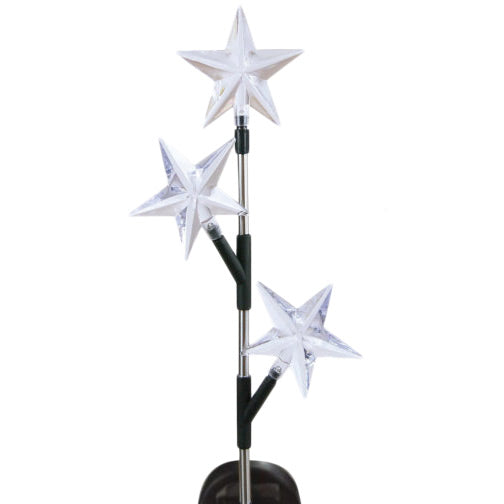 Solar Patriotic Triple Star Stake
