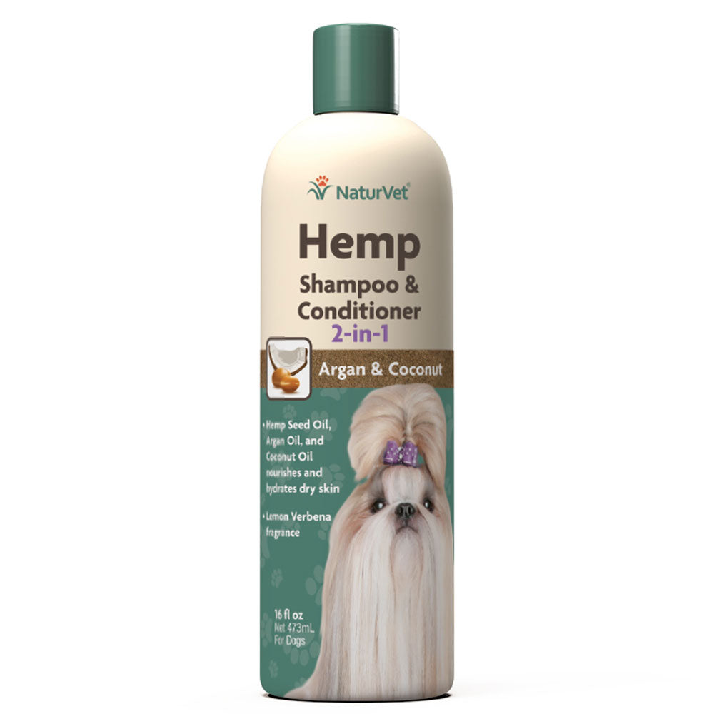 NaturVet, Hemp Shampoo& Conditioner, 16 oz.