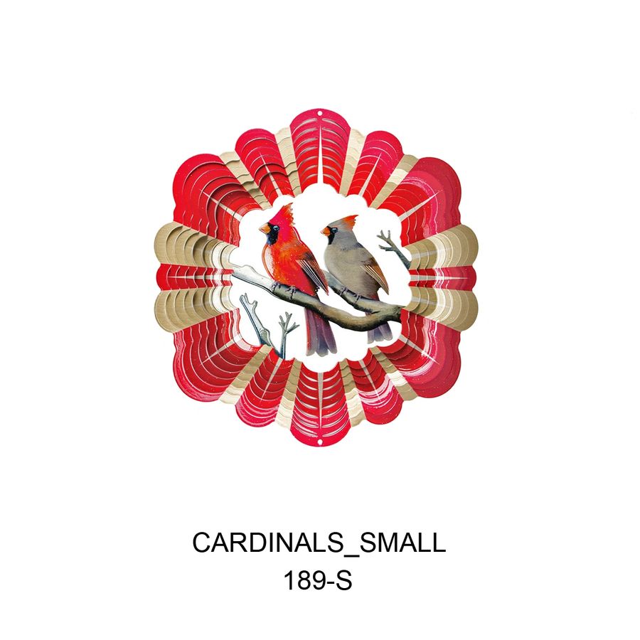 Spinfinity Designs Cardinals 12 in. Stainless Steel Wind Spinner