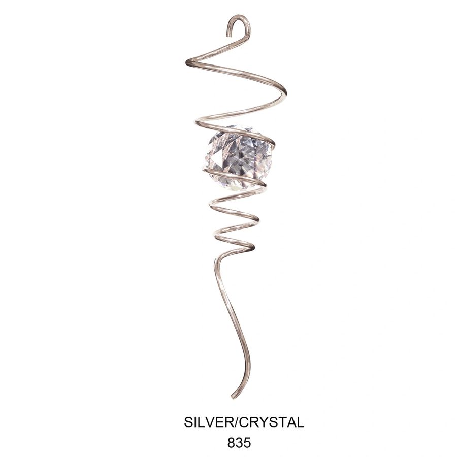 Spinfinity, Clear Silver Tail Spiral, 10"