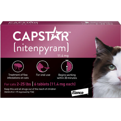Capstar Flea Tablets for Cats 2-25 lbs, 6-Count