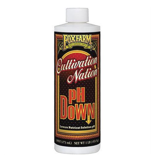 FoxFarm Cultivation Nation pH Down Liquid Nutrients, 1-Pint
