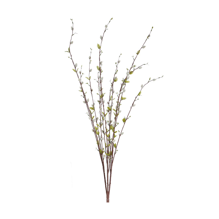 RAZ Imports Pussy Willow Leaf Branch, Floral Picks, 36"