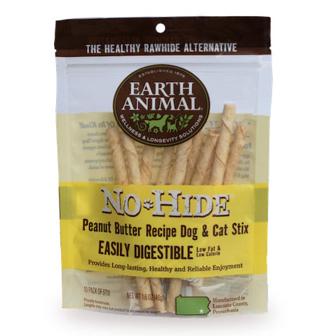 Earth Animal No Hide Peanut Butter Dog Chew Stix