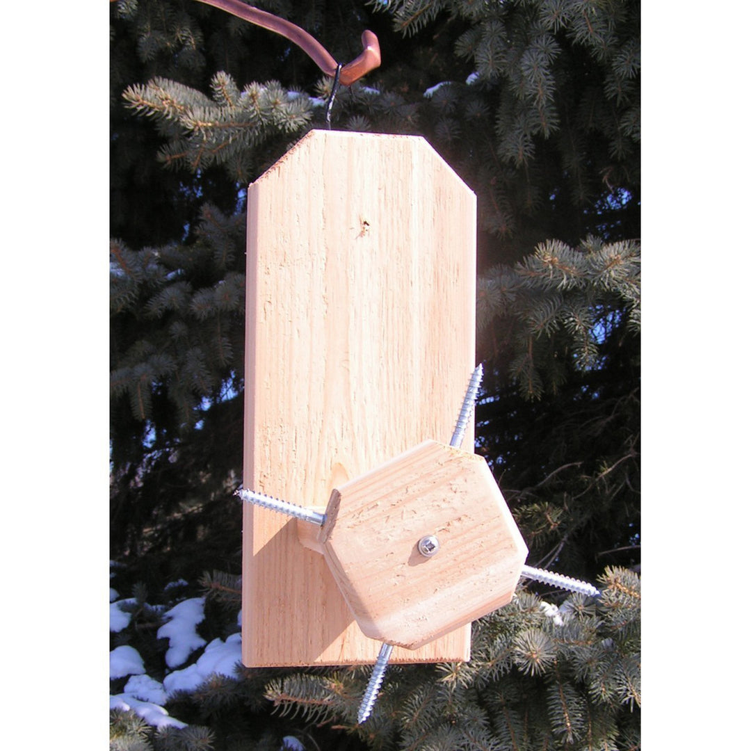 Cedar 4 Cob Squirrel Feeder