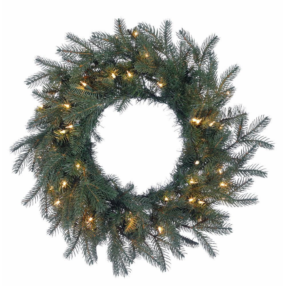 24" Frasier Fir Lifelike Wreath, LED Clear Lights