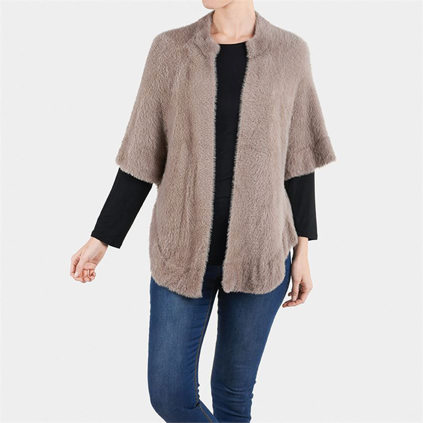 Raymer Ruffle Edge Cardigan, Woodsmoke, One Size