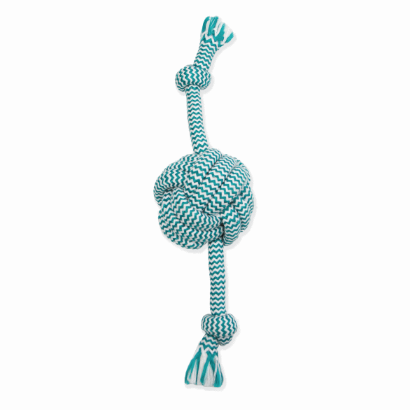 Mammoth Small Monkey Fist Ball with Rope Ends, Color Varies, 13"