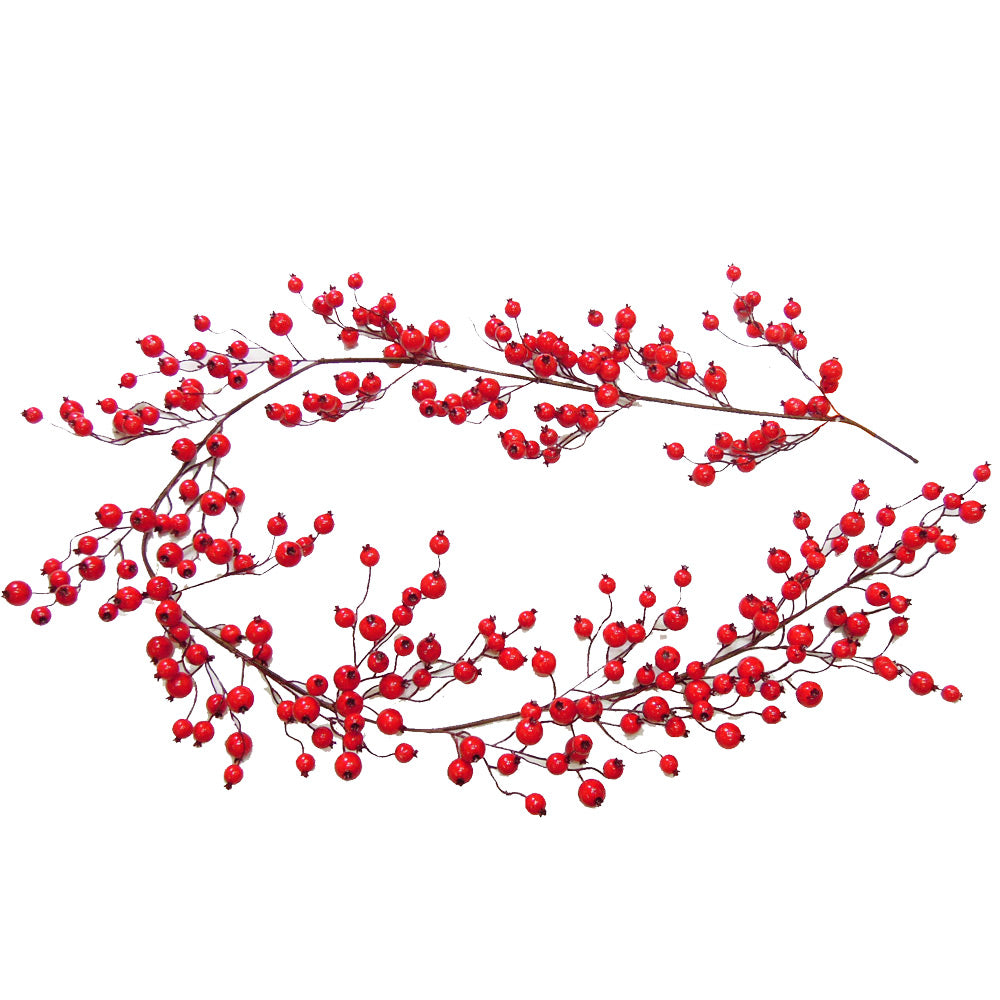 6' Crabapple Garland, Unlit
