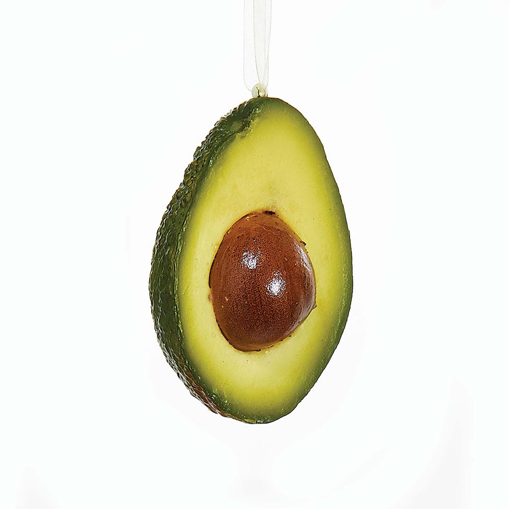 Kurt Adler Avocado Foam Ornament, 3.94"