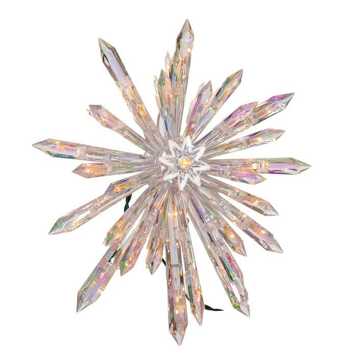 Kurt Adler Crystal Snowflake Lighted Treetop, 11.25"