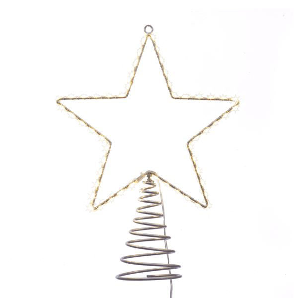 Metal Wire LED Star Tree topper