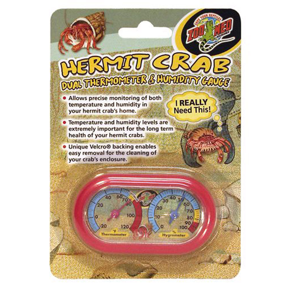 Zoo Med, Hermit Crab Dual Thermometer & Humidity Gauge