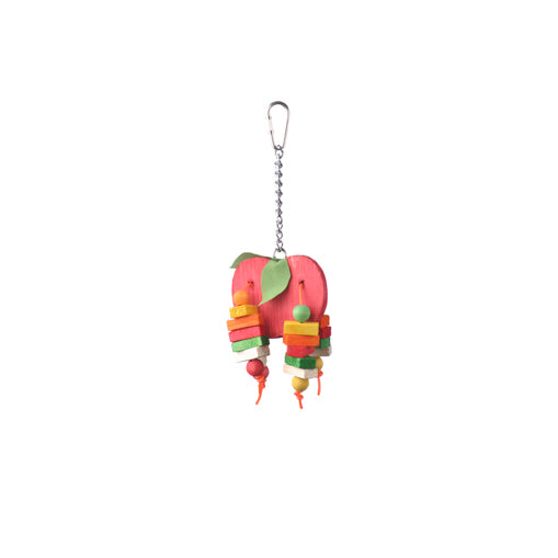 A&E, Small Apple Bird Toy, 8"