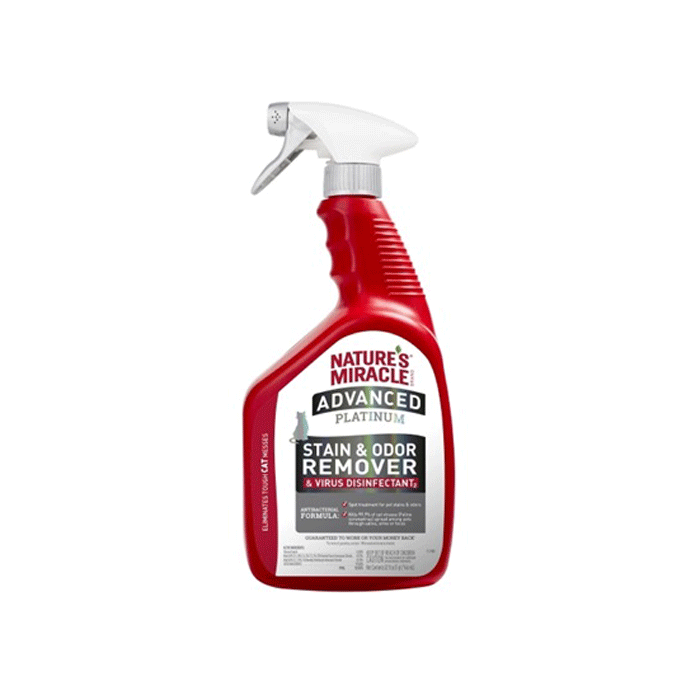 Nature's Miracle Advanced Platinum Stain & Odor Remover & Virus Disinfectant Spray Just for Cats, 32 oz.