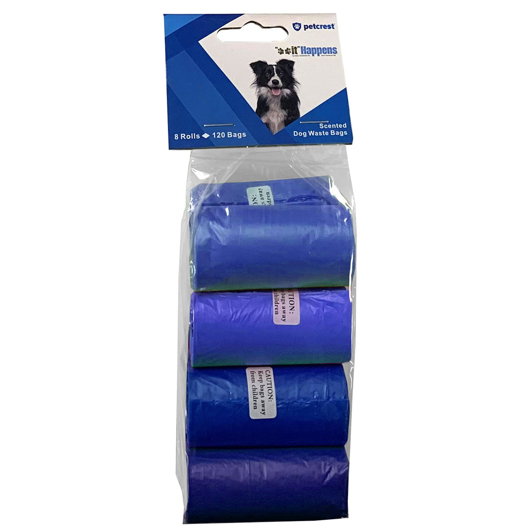 Petcrest **it Happens Scented Dog Waste Bags, Blue, 120-Bag-Count