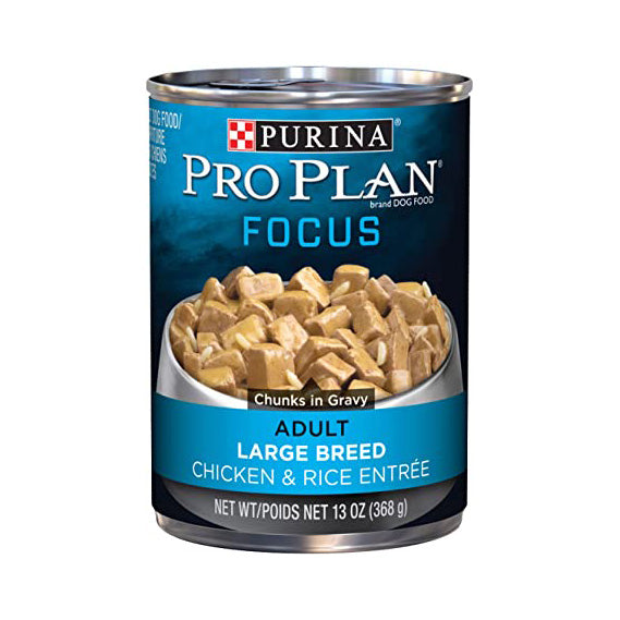 Purina, Pro Plan Focus Adult Large Breed Chicken & Rice Entrée, Canned Dog Food, 13 oz