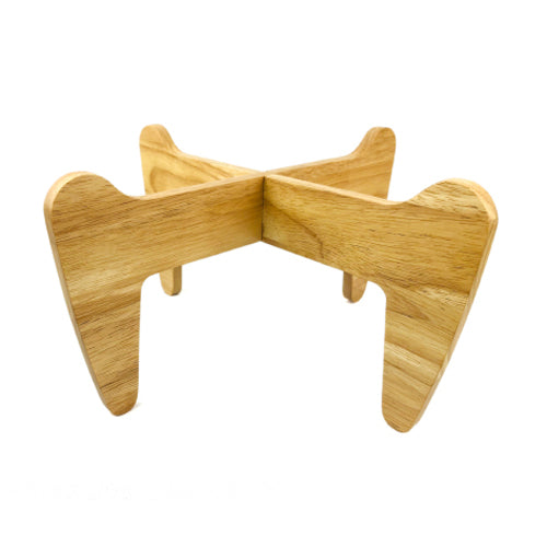 Boomerang Wooden Plant Stand, 8"