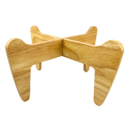 Boomerang Wooden Plant Stand, 10"