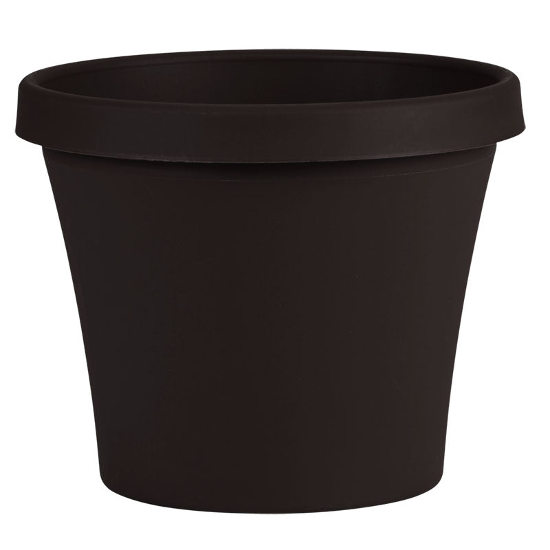 Bloem Terra Plastic Planter, Black, 12 in.