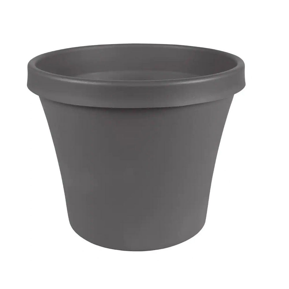 Bloem Terra Plastic Planter, Charcoal, 20 in.