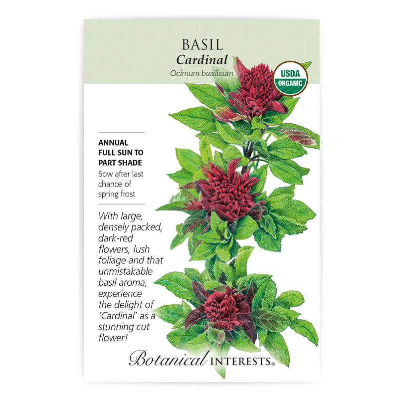 Basil, Botanical interests Cardinal Seeds Organic