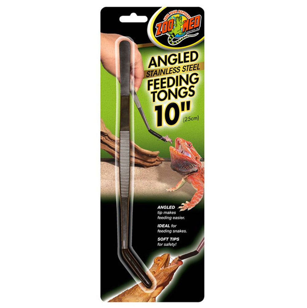 Zoo Med, Angled Stainless Steel Feeding Tongs
