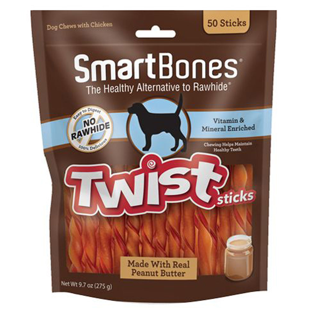 SmartBones, Twists, Peanut Butter, 50 pk, 9.7 oz.
