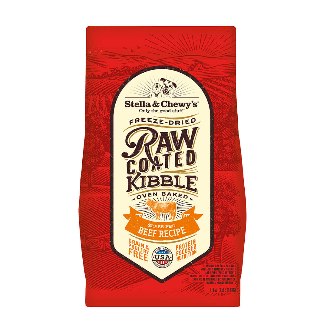 Stella & Chewy's Raw Coated Baked Kibble Grass-Fed Beef Recipe Dog Food