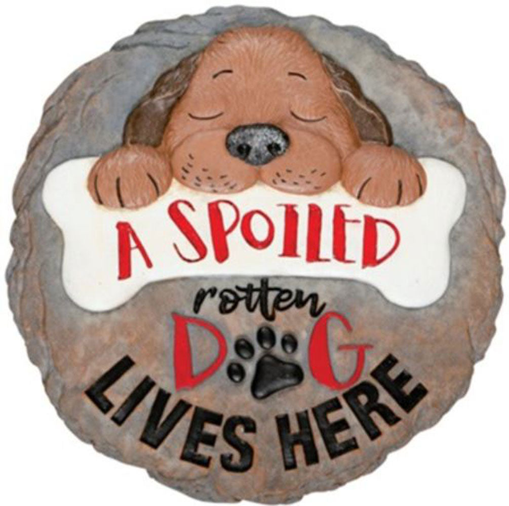 Carson, Spoiled Dog Garden Stone