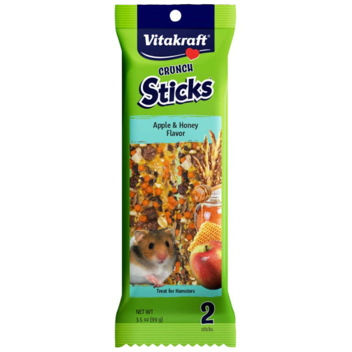 Vitakraft Apple & Honey Crunch Stick Hamster Treat, 2 Pack