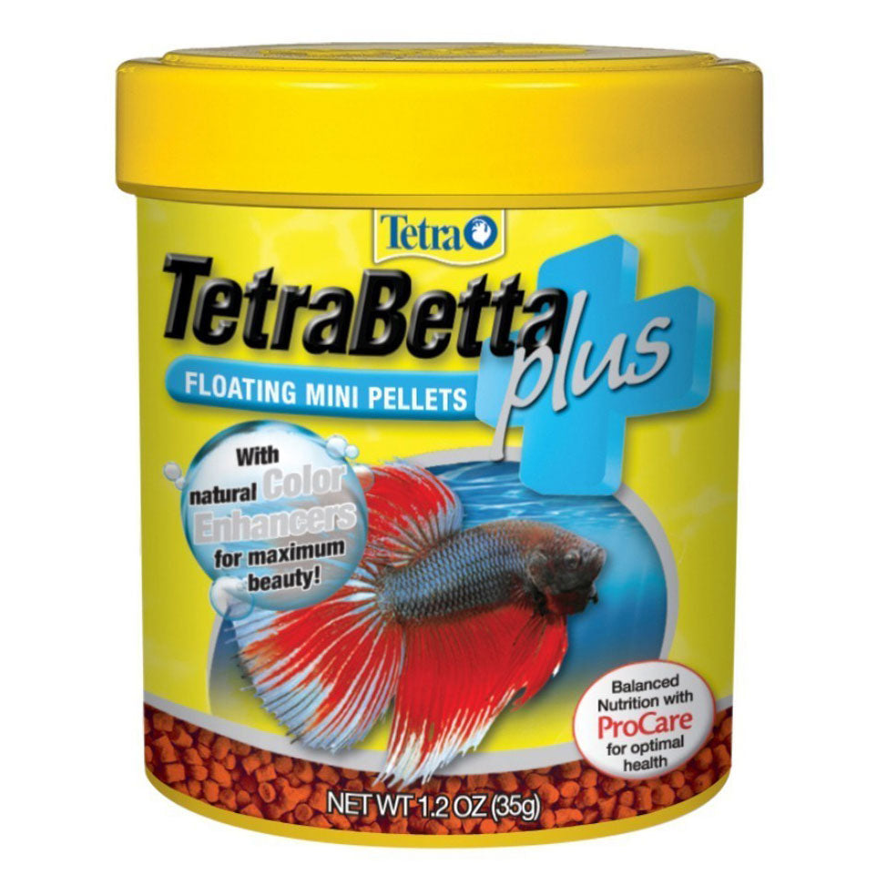 TetraBetta Plus Floating Mini Pellets, 1.2 oz.