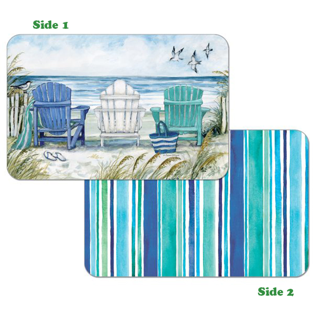 Counter Art, Chairs By The Sea Placemat
