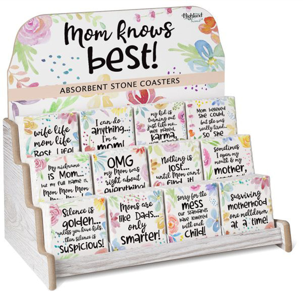 Mom Knows Best Coaster, Assorted