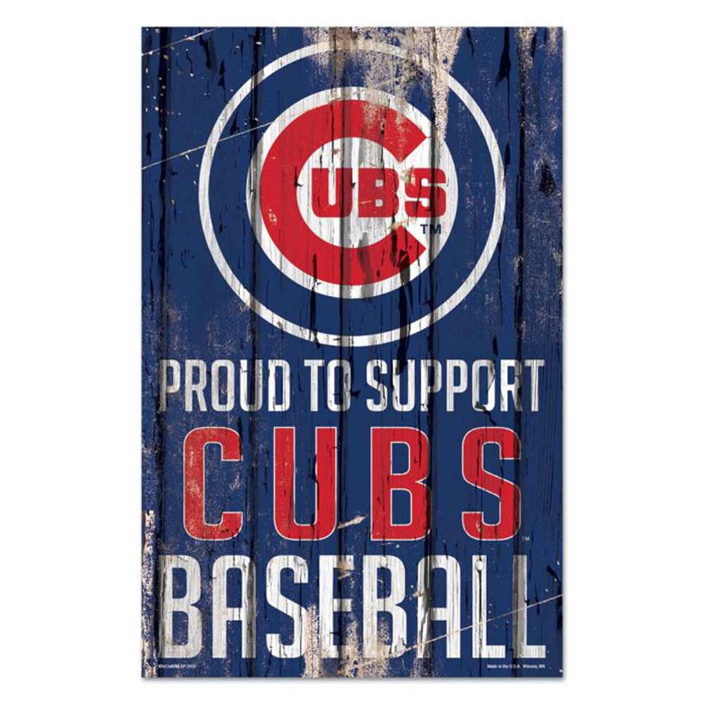 WinCraft, Cubs Baseball Wooden Sign, 11"x17"