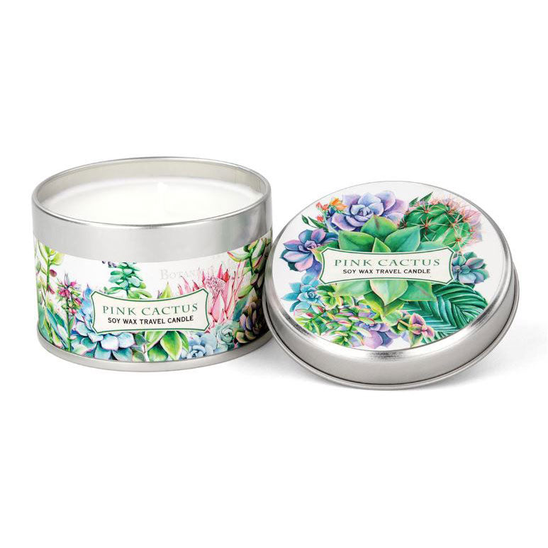 Pink Cactus Soy Travel Wax Candle, 4.0 oz.
