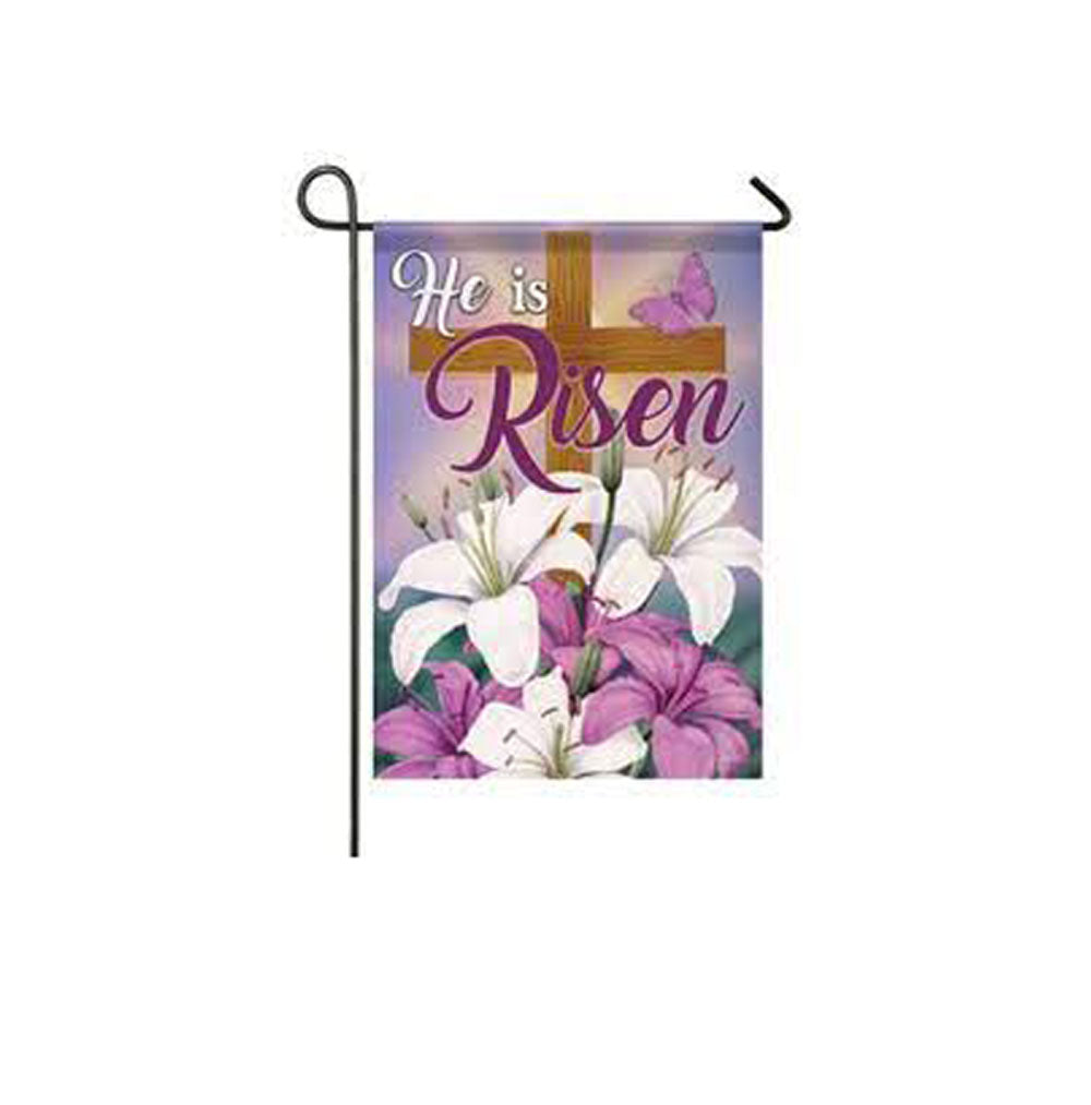 Carson Home Accents, Lilies & Cross Garden Flag
