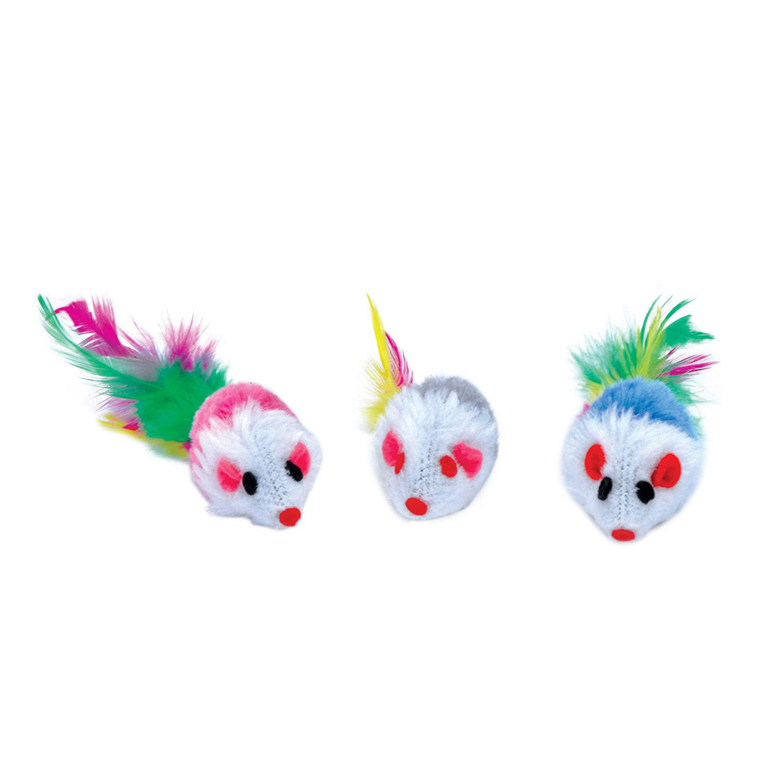 Turbo Mouse w/Feathers, 4"