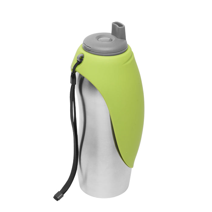 Messy Mutts Dog Travel Water Bottle, Green