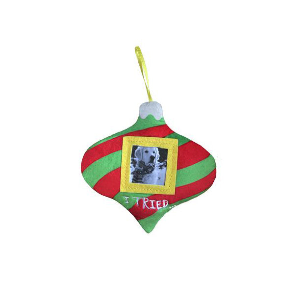 I Tried Plush Ornament Dog, 4.7"