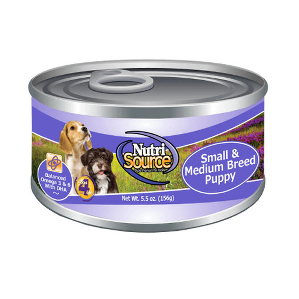 NutriSource, Pupp Small/Medium, 5.5 oz. Can