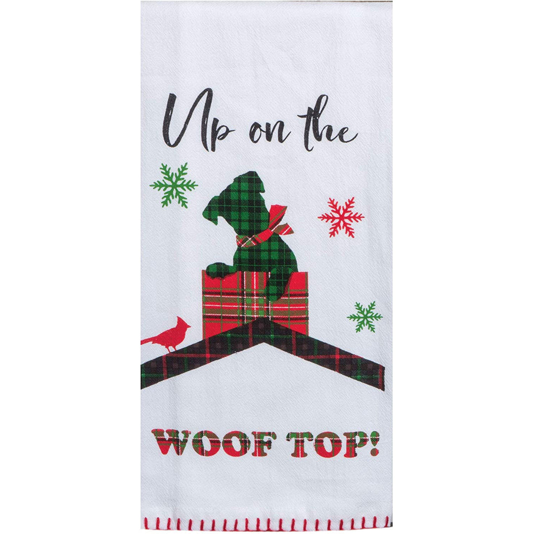 Woof Top Flour Sack Dish Towel