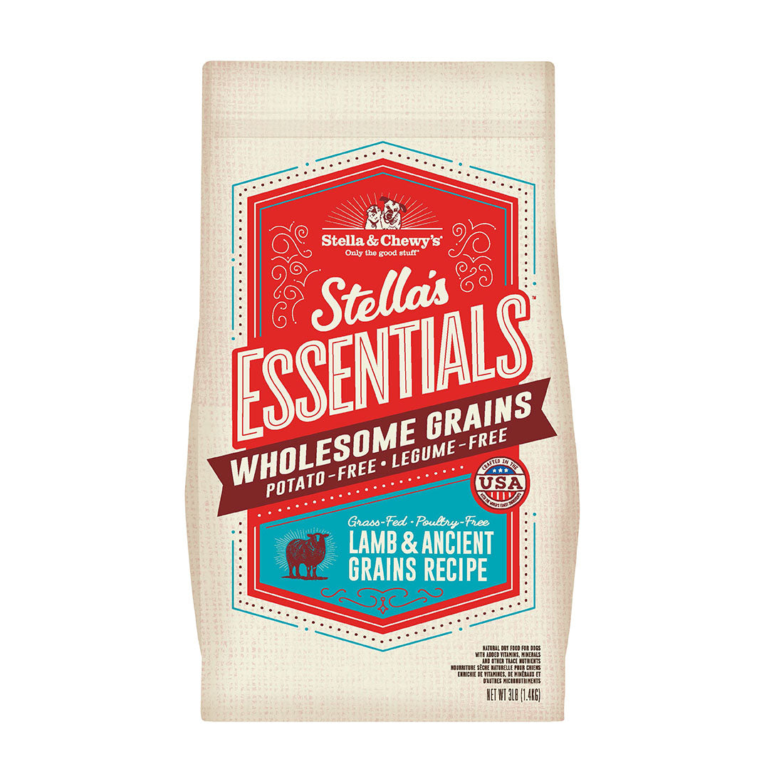 Stella & Chewy's Essentials Grass-Fed Lamb & Ancient Grains Recipe Dog Food, 25 lb