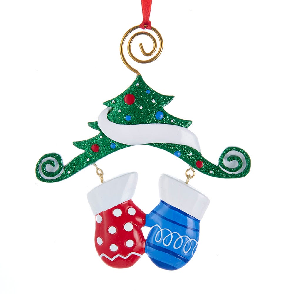 Mitten Family of 2 Ornament for Personalization, 4.75"