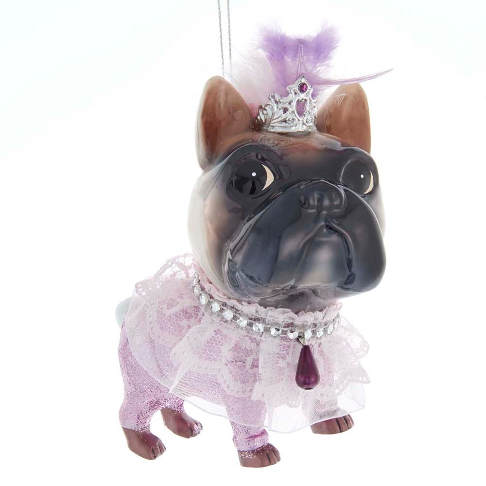 Kurt Adler Glass Royal Splendor Dog Ornament, 5"